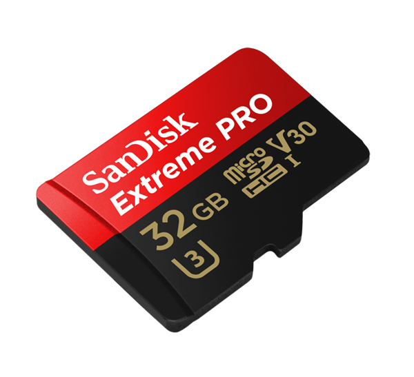 SanDisk microSDXC Extreme PRO 32GB Class 10, UHSI U3 V30, A1 R